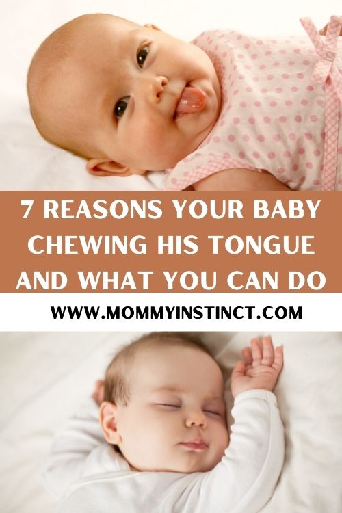 baby chewing tongue
