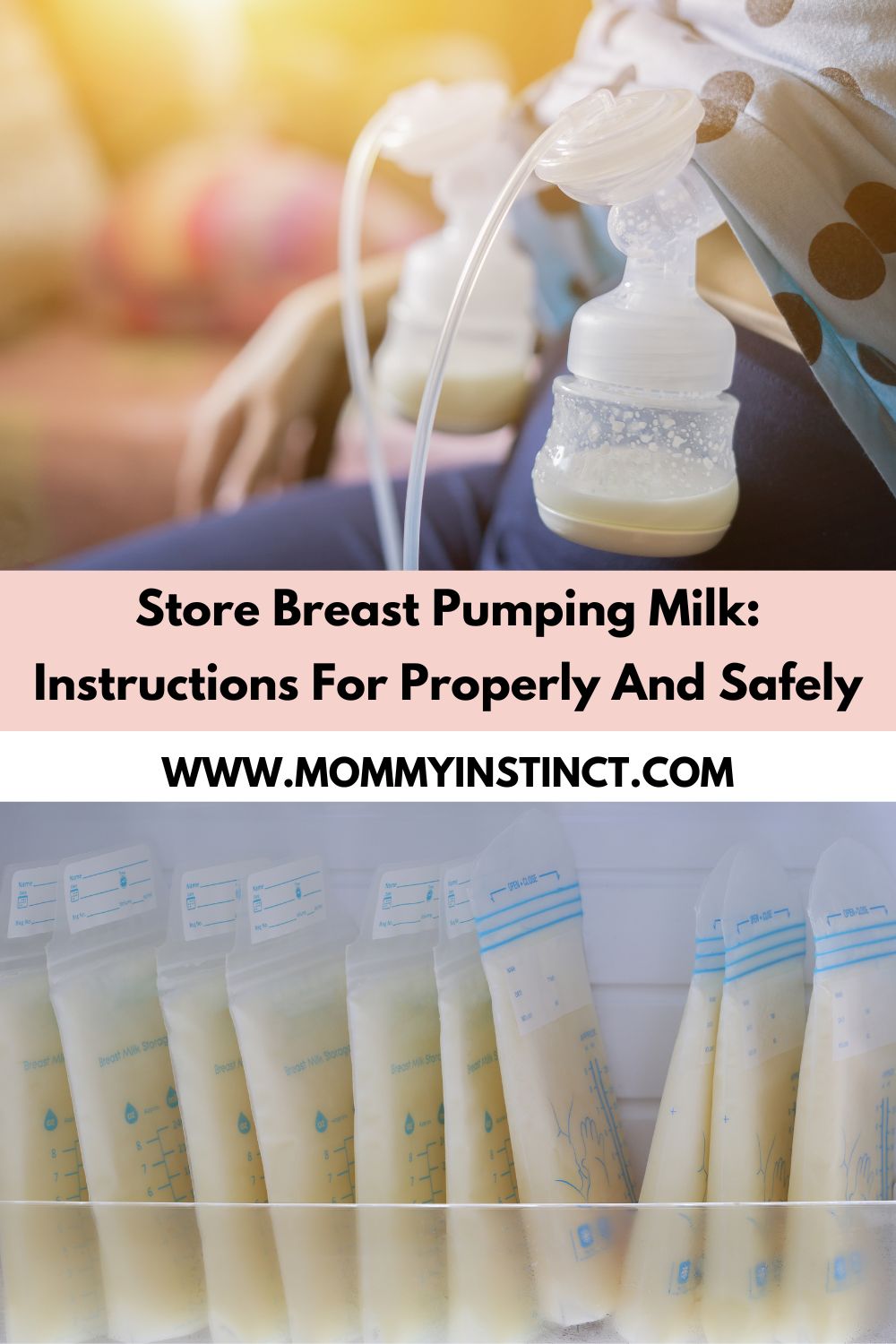 breast pumping milk storage